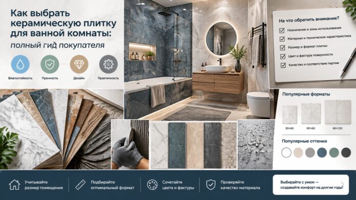 Как выбрать керамическую плитку для ванной комнаты: полный гид покупателя