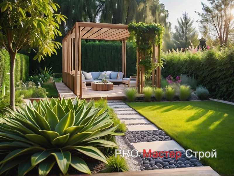 Размещение удобной садовой мебели для отдыха